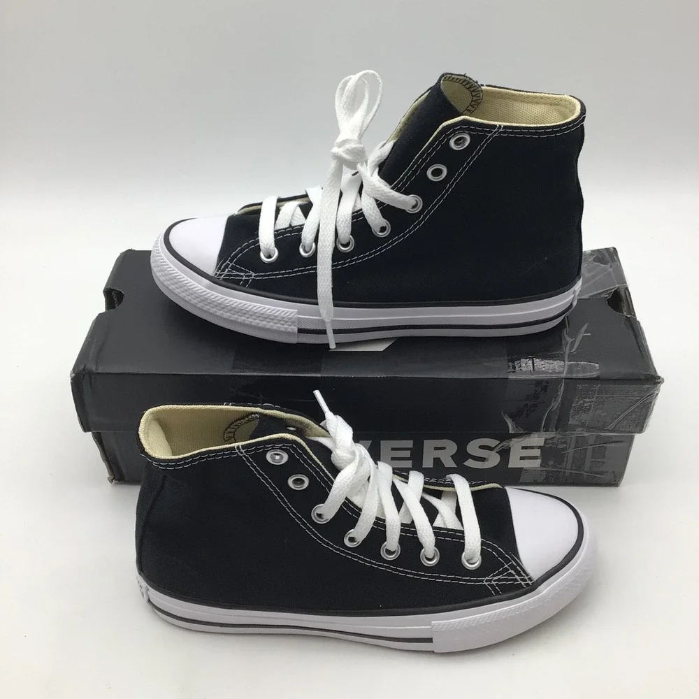 Converse CTAS High Top Kids Black Canvas Sneakers 3J231 Size 2Y NEW